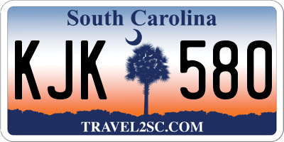 SC license plate KJK580