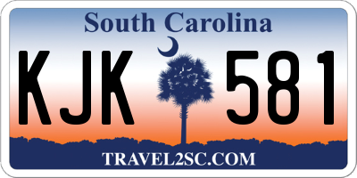 SC license plate KJK581