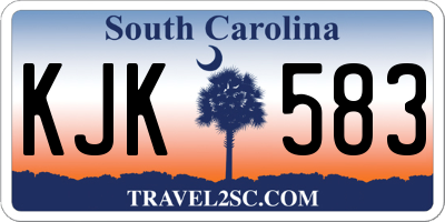 SC license plate KJK583