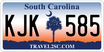 SC license plate KJK585