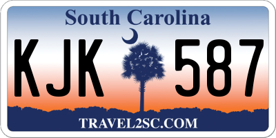 SC license plate KJK587