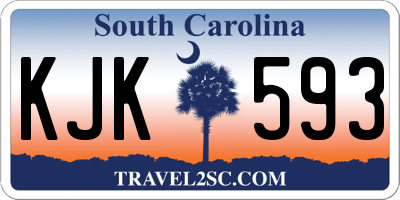 SC license plate KJK593