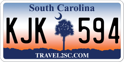 SC license plate KJK594