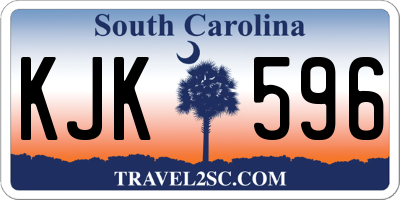 SC license plate KJK596