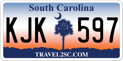 SC license plate KJK597