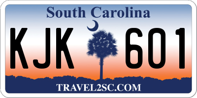 SC license plate KJK601