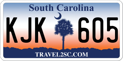 SC license plate KJK605