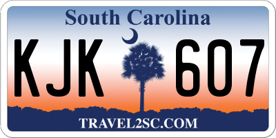 SC license plate KJK607