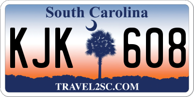 SC license plate KJK608