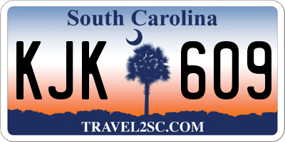 SC license plate KJK609