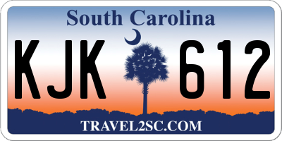 SC license plate KJK612