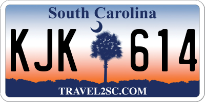 SC license plate KJK614