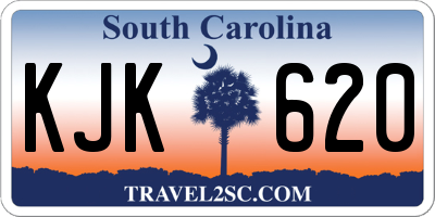 SC license plate KJK620