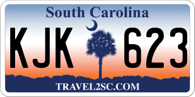 SC license plate KJK623