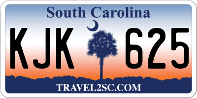 SC license plate KJK625