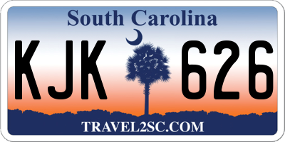 SC license plate KJK626
