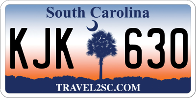 SC license plate KJK630