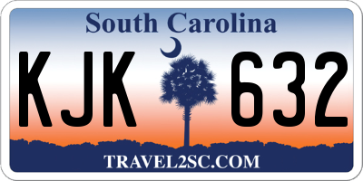SC license plate KJK632