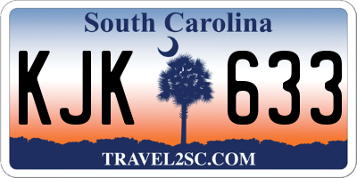 SC license plate KJK633