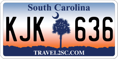 SC license plate KJK636