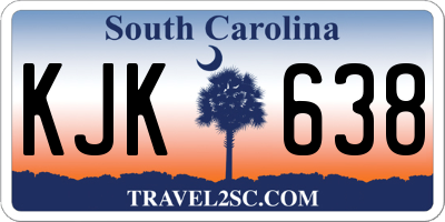 SC license plate KJK638