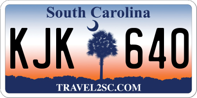 SC license plate KJK640