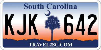SC license plate KJK642