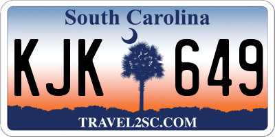 SC license plate KJK649