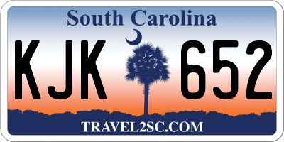 SC license plate KJK652