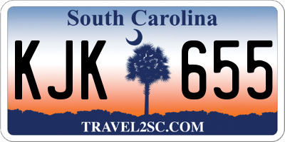 SC license plate KJK655