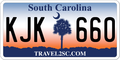 SC license plate KJK660