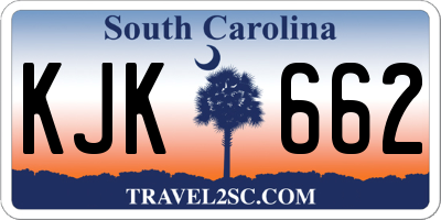 SC license plate KJK662