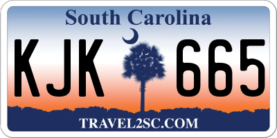 SC license plate KJK665