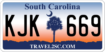SC license plate KJK669