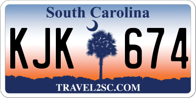 SC license plate KJK674