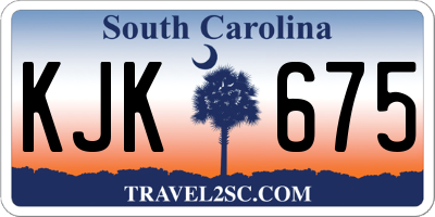 SC license plate KJK675