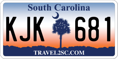 SC license plate KJK681