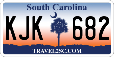 SC license plate KJK682