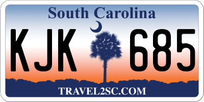 SC license plate KJK685