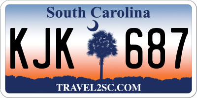 SC license plate KJK687