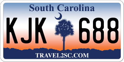 SC license plate KJK688