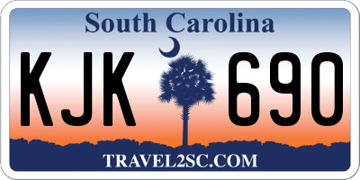 SC license plate KJK690