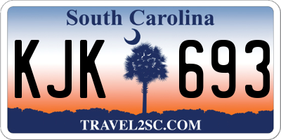 SC license plate KJK693
