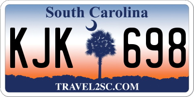SC license plate KJK698