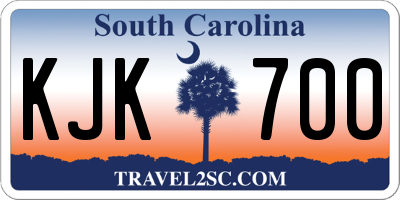 SC license plate KJK700