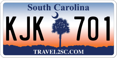 SC license plate KJK701