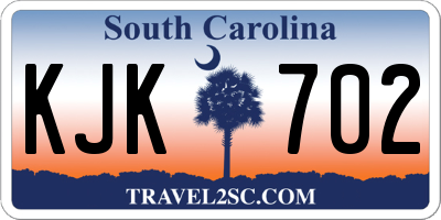 SC license plate KJK702