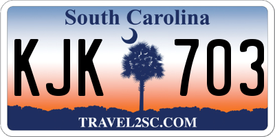 SC license plate KJK703
