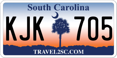 SC license plate KJK705
