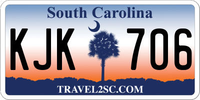 SC license plate KJK706
